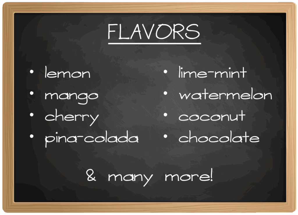 chalkboard w flavors